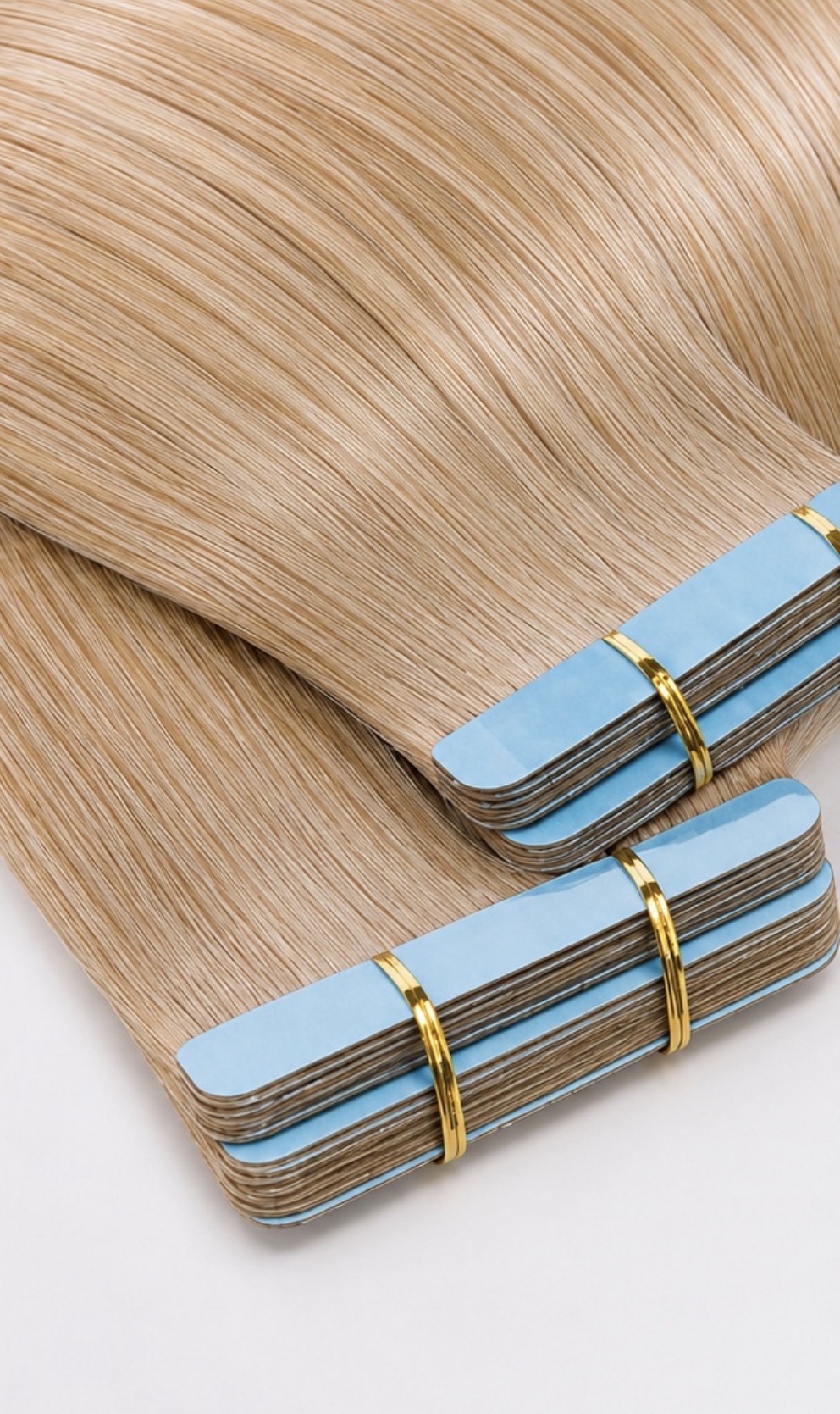 Extensiones Haïra Tape con adhesivo protector azul